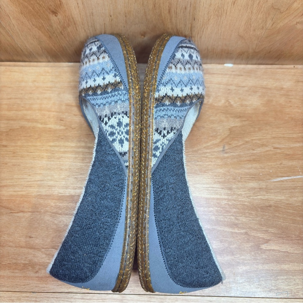 SmartWool Womens 10 Morning Ballet Flats Shoes Outdoor Slippers Gray Wool - Picture 3 of 8
